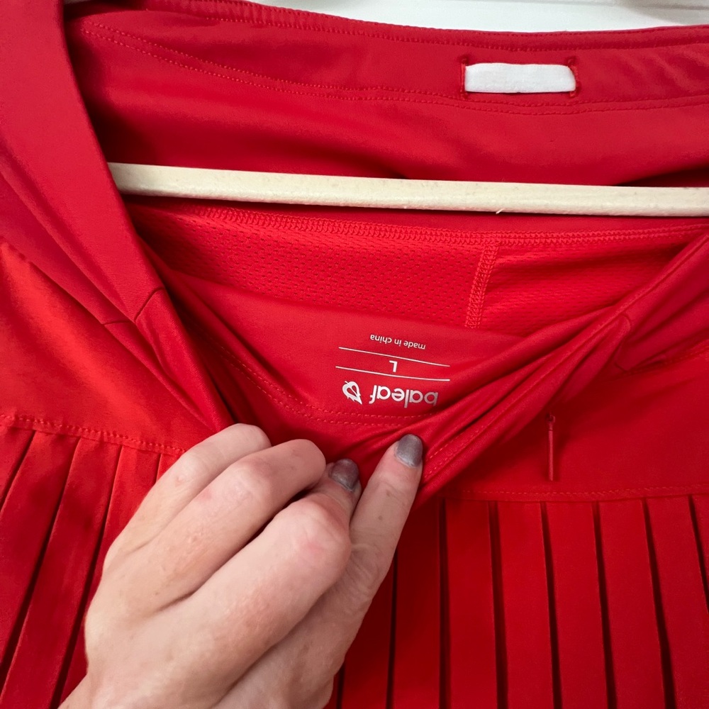 Baleaf Red Pleated Skirt - Picture 5 of 5